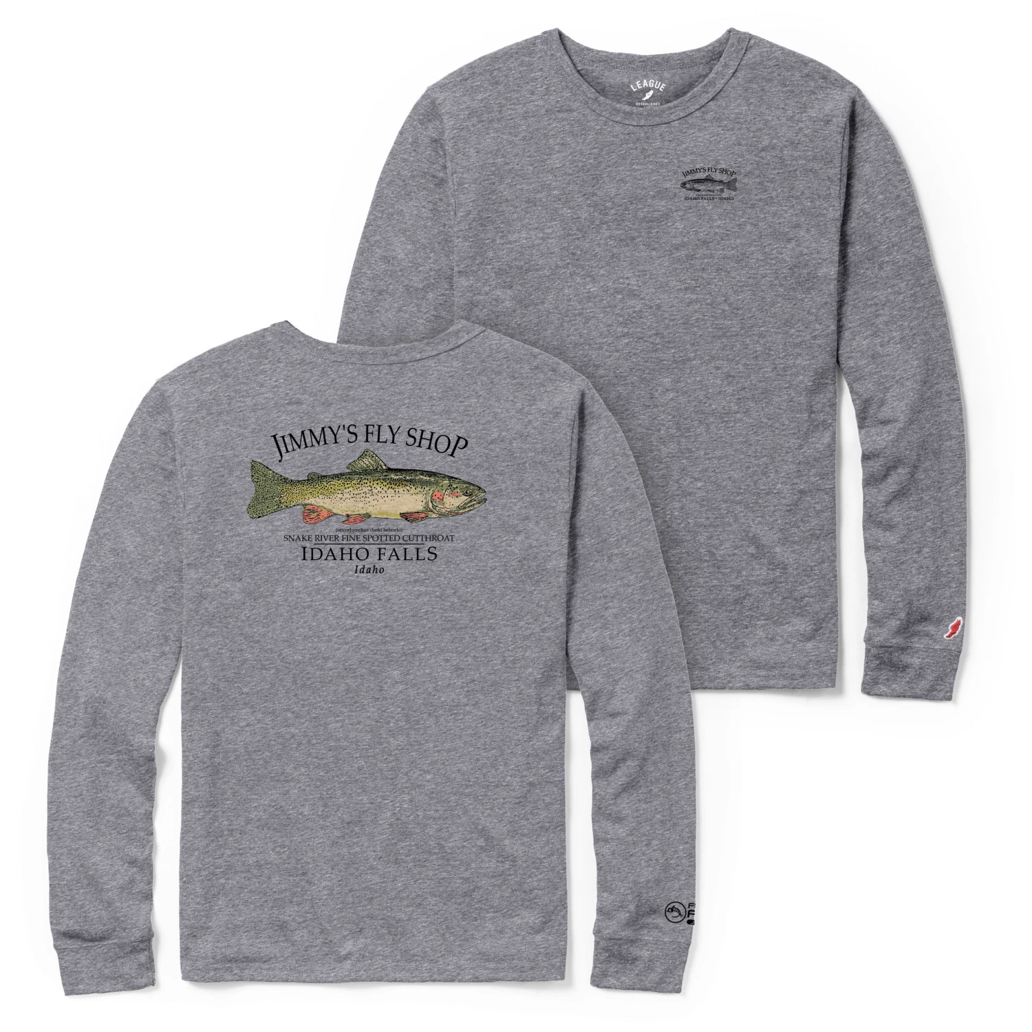 Fly Fish Food Jimmy's Snake River Cutthroat Trout Long Sleeve T-Shirt 3 Fly Fish Food Jimmy's Snake River Cutthroat Trout Long Sleeve T-Shirt