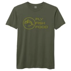 Fly Fish Food Logo Tee - Deep Olive