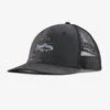 Patagonia Fly Fish Food Stand Up Trout Trucker Hat - Ink Black -Fly Fish Food Store 37998 INBK