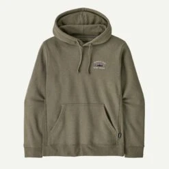 Fly Fish Food Logo - Patagonia - Home Water Trout Uprisal Hoody - River Rock Green