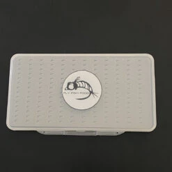 FLY FISH FOOD LOGO FLY BOX, SUPER SLIM - EASY GRIP FOAM - LARGE