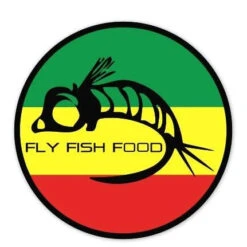 Fly Fish Food Sticker Rasta 4"