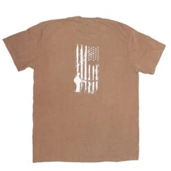 Fly Fish Food Patriotic Fisherman T-Shirt - Brown