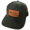 Richardson Fly Fish Food Logo Leather Patch Hat - Dark Olive -Fly Fish Food Store FlyFishFoodDarkOlive
