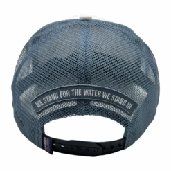 Patagonia Fly Fish Food Stand Up Trout Trucker Hat - White -Fly Fish Food Store STAND UP TROUT TRUCKER HAT WHITE 1