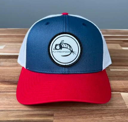 Fly Fish Food Logo Hat - Lt. Navy/White/Red 3 Fly Fish Food Logo Hat - Lt. Navy/White/Red