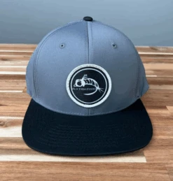 Fly Fish Food Golf/Athletic Logo Hat - Charcoal/Black