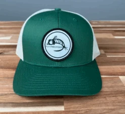 Fly Fish Food Logo Hat - Dark Green/Birch