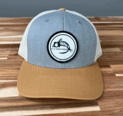 Fly Fish Food Logo Hat - Heather Grey/Birch/Biscuit