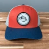 Fly Fish Food Logo Hat - Dark Orange/Aluminum/Light Navy 1 Fly Fish Food Logo Hat - Dark Orange/Aluminum/Light Navy -Fly Fish Food Store orangebluealuminum