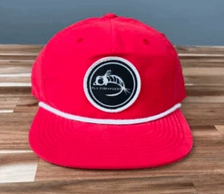 Fly Fish Food Logo Hat - Red - Black Logo